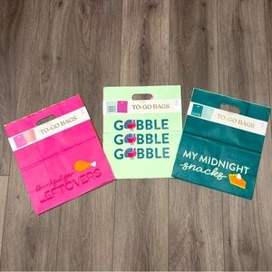 3 for $15 SALE Target Bullseye Large Thanksgiving Leftover Bags, full set of 6